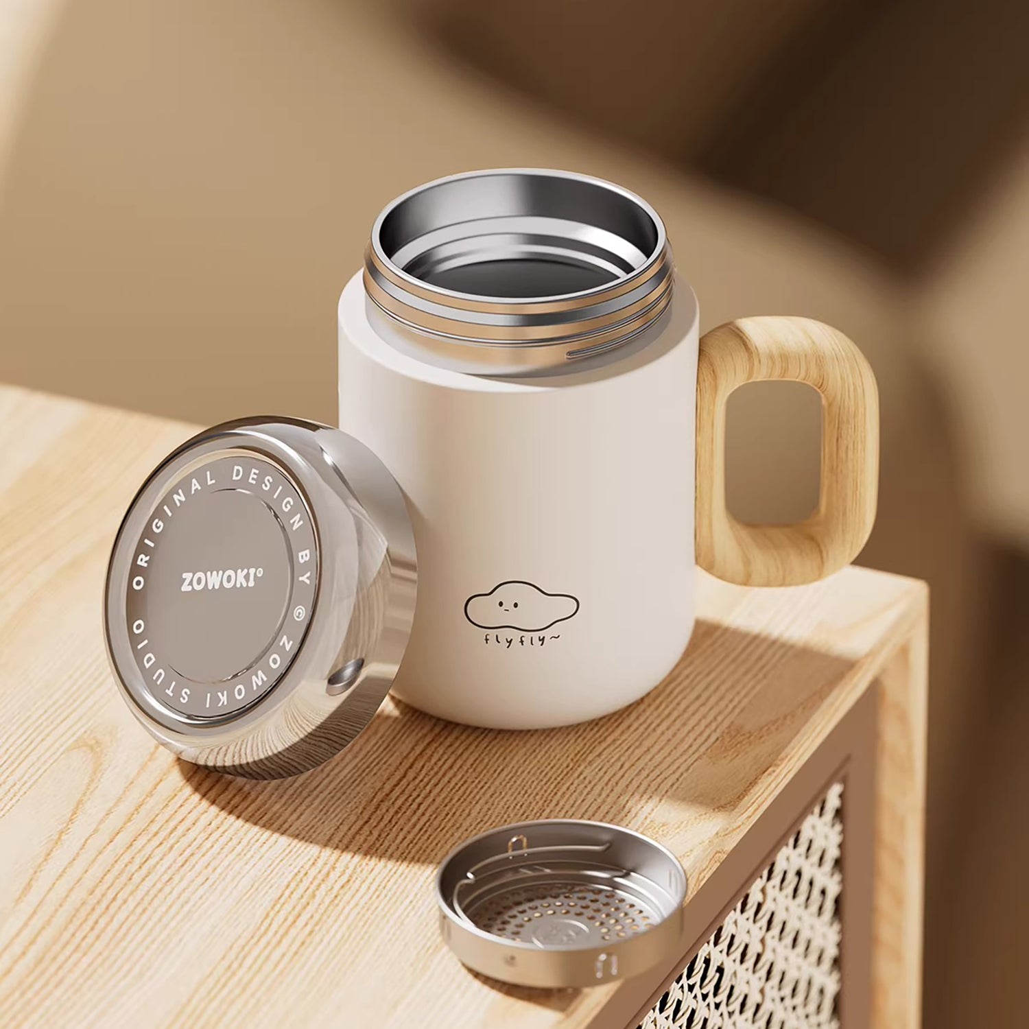 Mug isotherme inox avec filtre