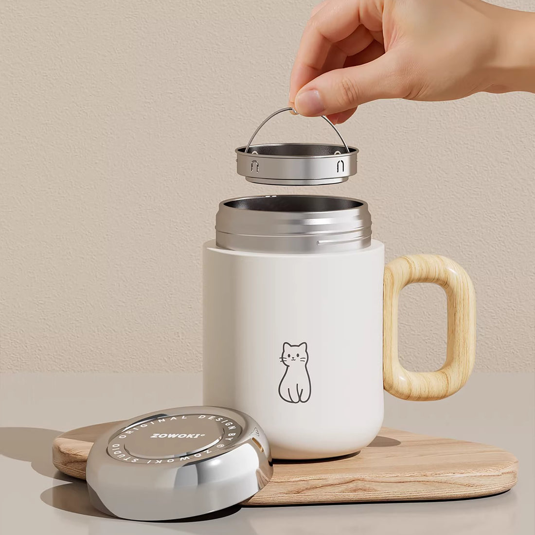 Mug isotherme inox avec filtre