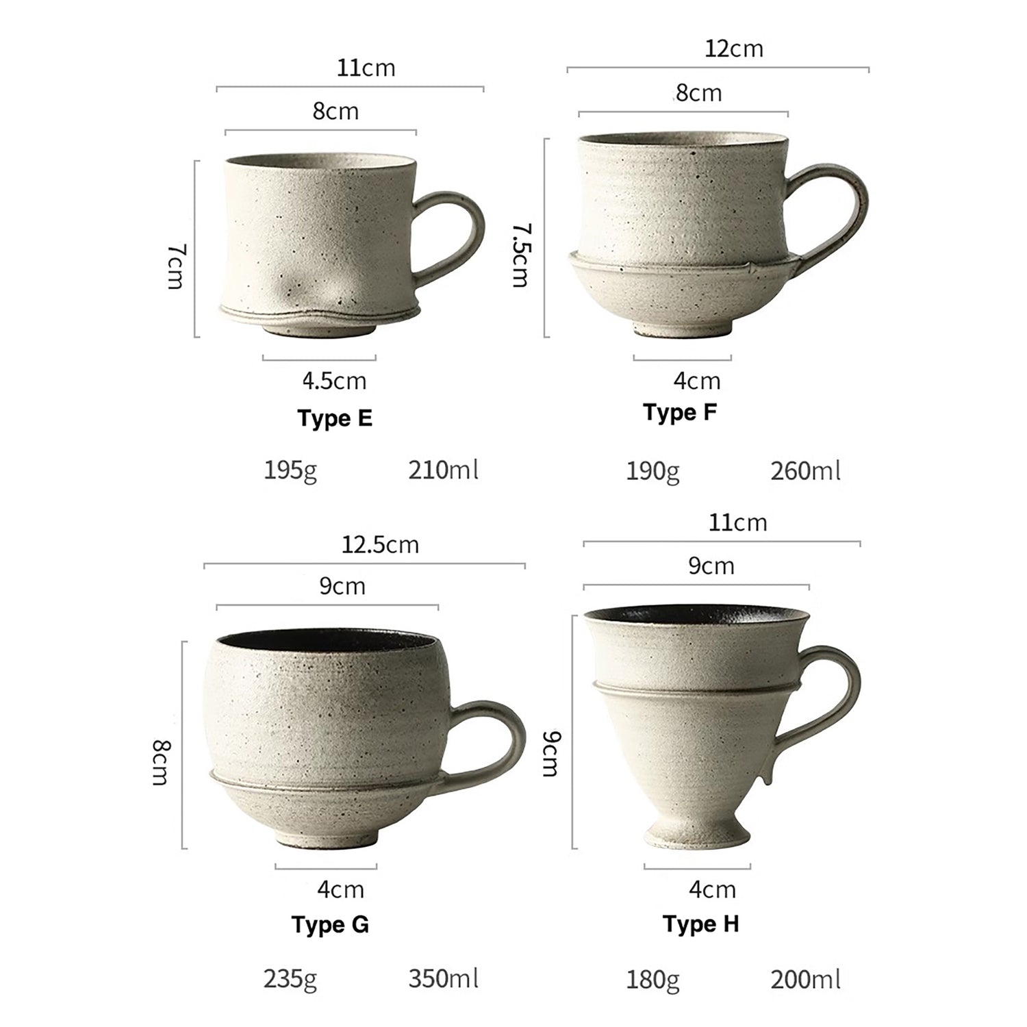 Mug à café en grès artisanal de style minimaliste