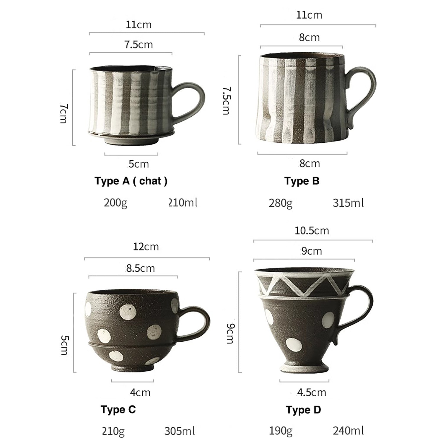 Mug à café en grès artisanal de style minimaliste