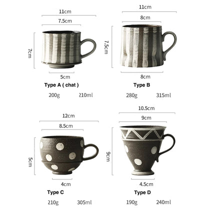Mug à café en grès artisanal de style minimaliste