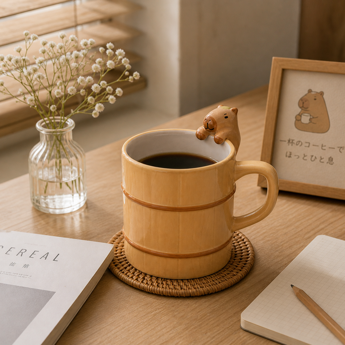 Mug DECOLE motif capybara au tonneau