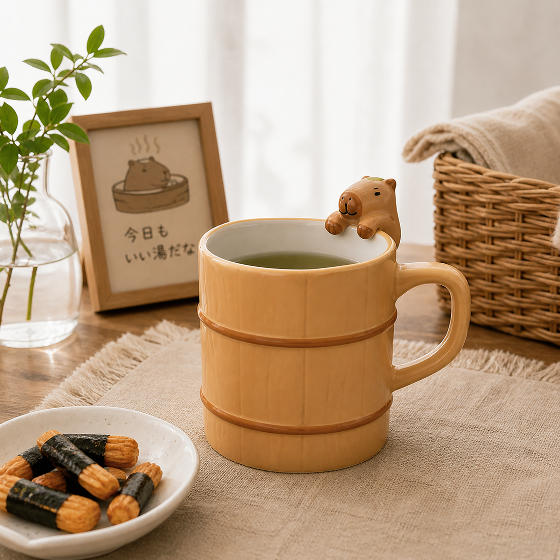 Mug DECOLE motif capybara au tonneau