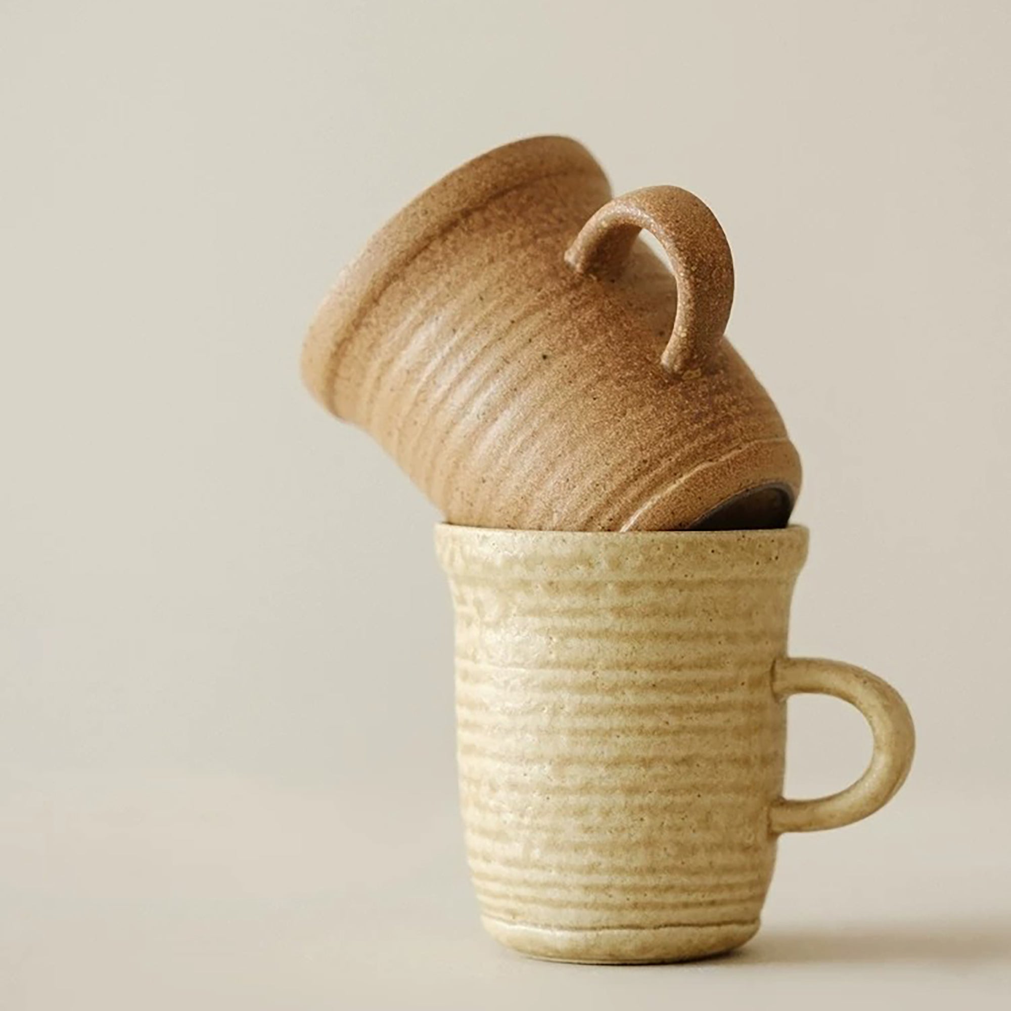 Mug en céramique émaillée effet four