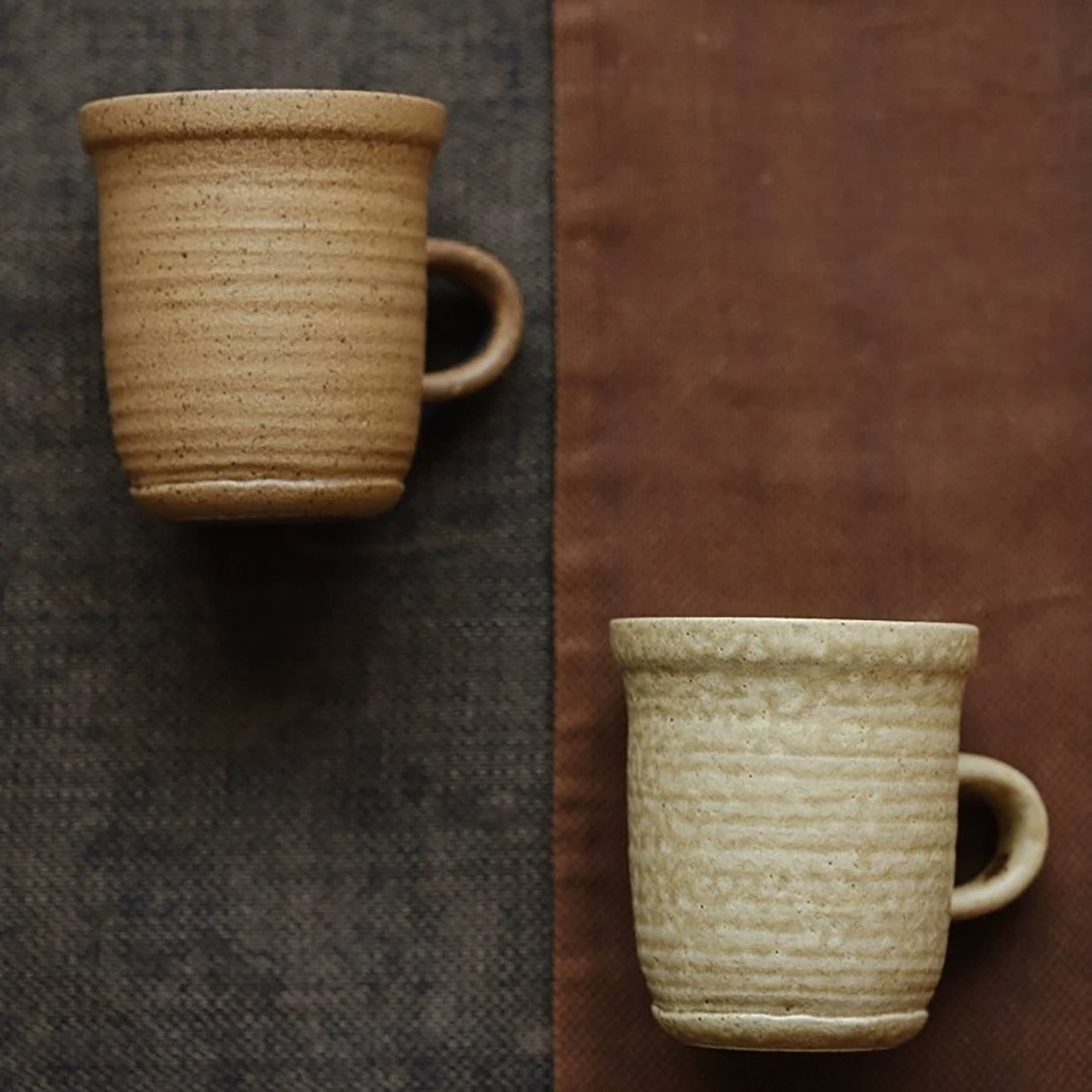 Mug en céramique émaillée effet four