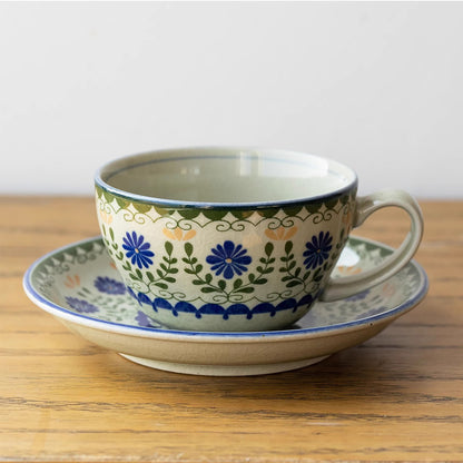 Mug en céramique de  Mino-yaki avec émaillé à craquelures style japonais
