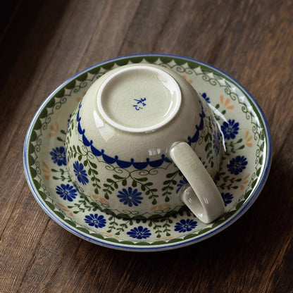 Mug en céramique de  Mino-yaki avec émaillé à craquelures style japonais