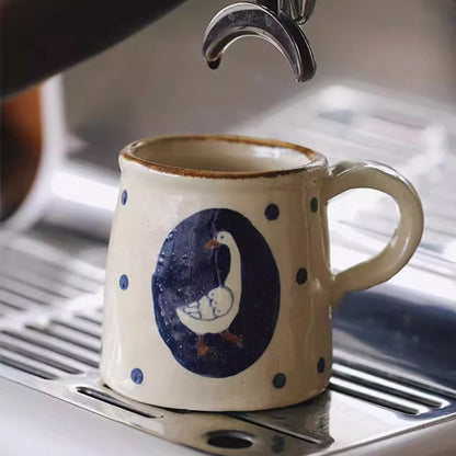 Tasse artisanale avec motif oie de Noël