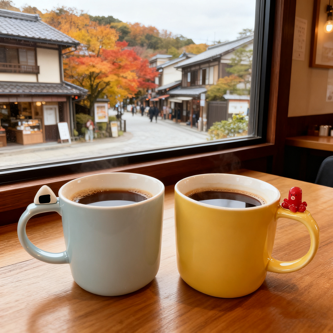 Mug avec design onigiri et poulpe