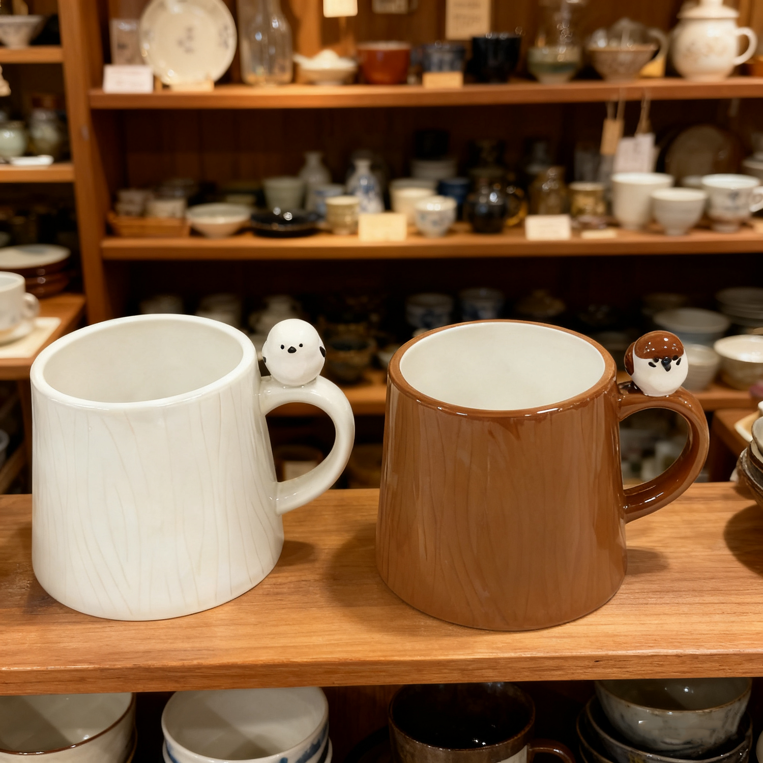 Mug en céramique avec mésange japonaise