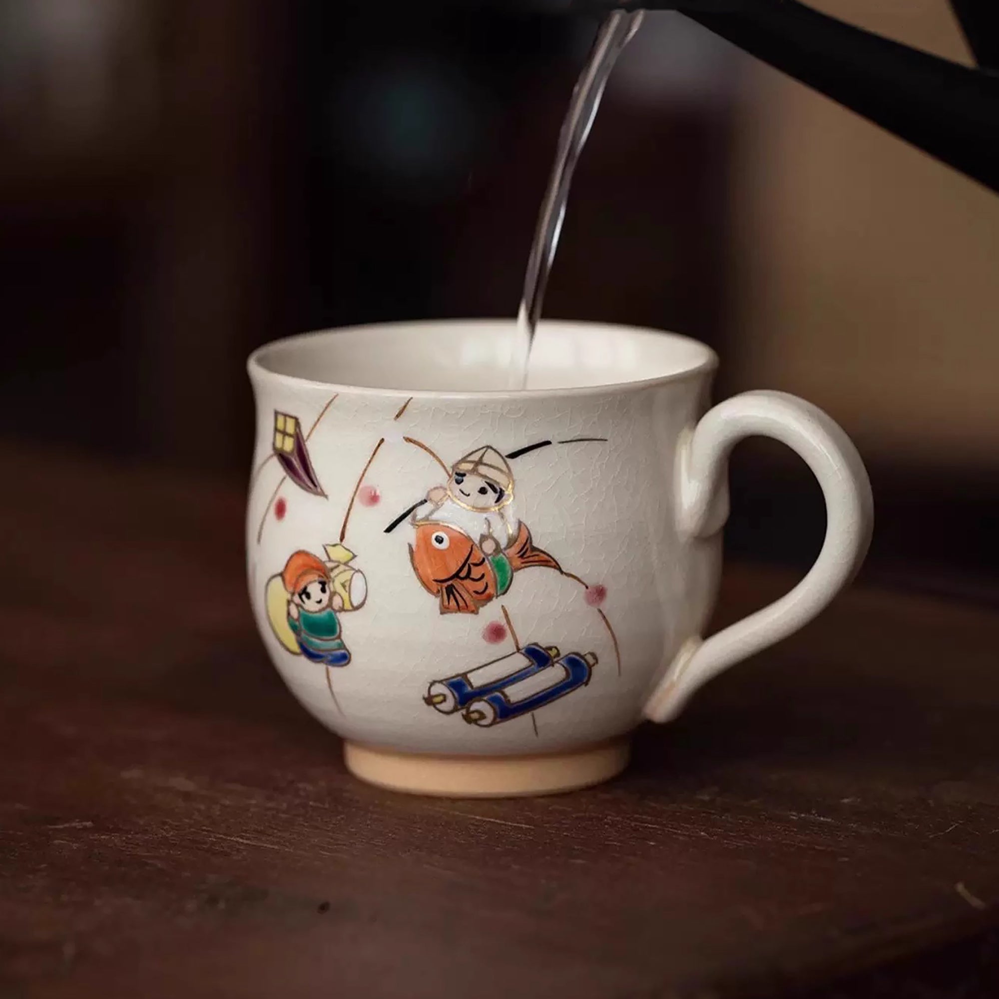Mug en céramique "Kiyomizu-yaki" de l&