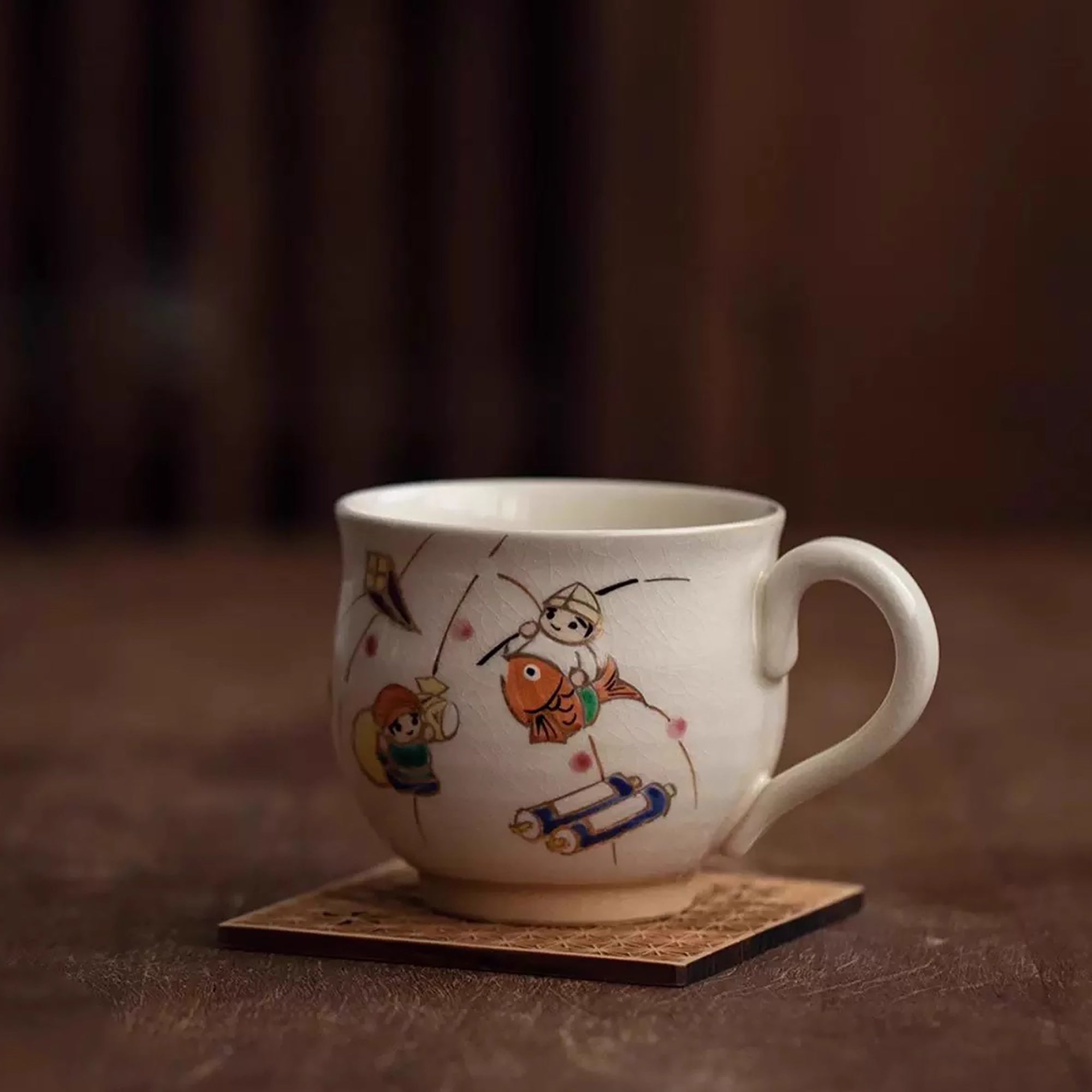 Mug en céramique "Kiyomizu-yaki" de l&