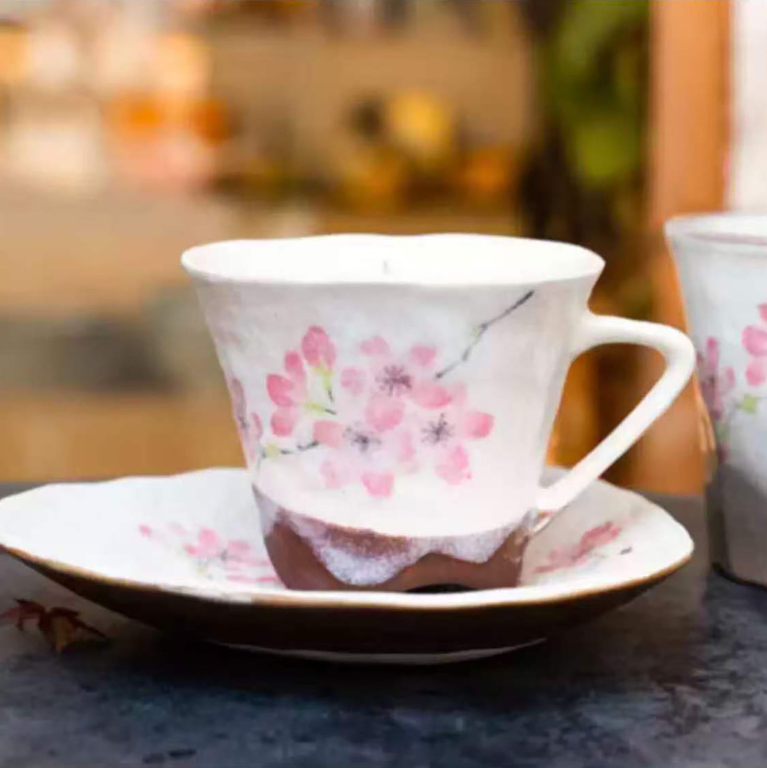 Kaffeetasse mit Minoyaki-Untertasse
