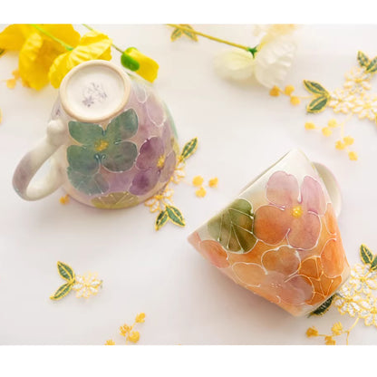 Mug Seto-yaki dégradé floral