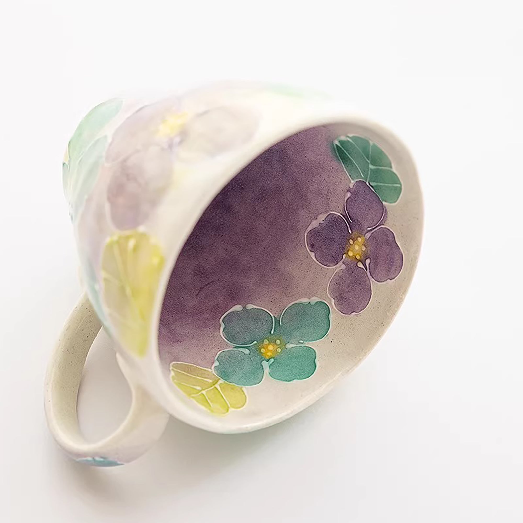 Mug Seto-yaki dégradé floral