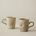 Mug en céramique Kohiki à fleurs en relief style wabi-sabi