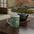 Mug en céramique vintage avec couvercle et filtre