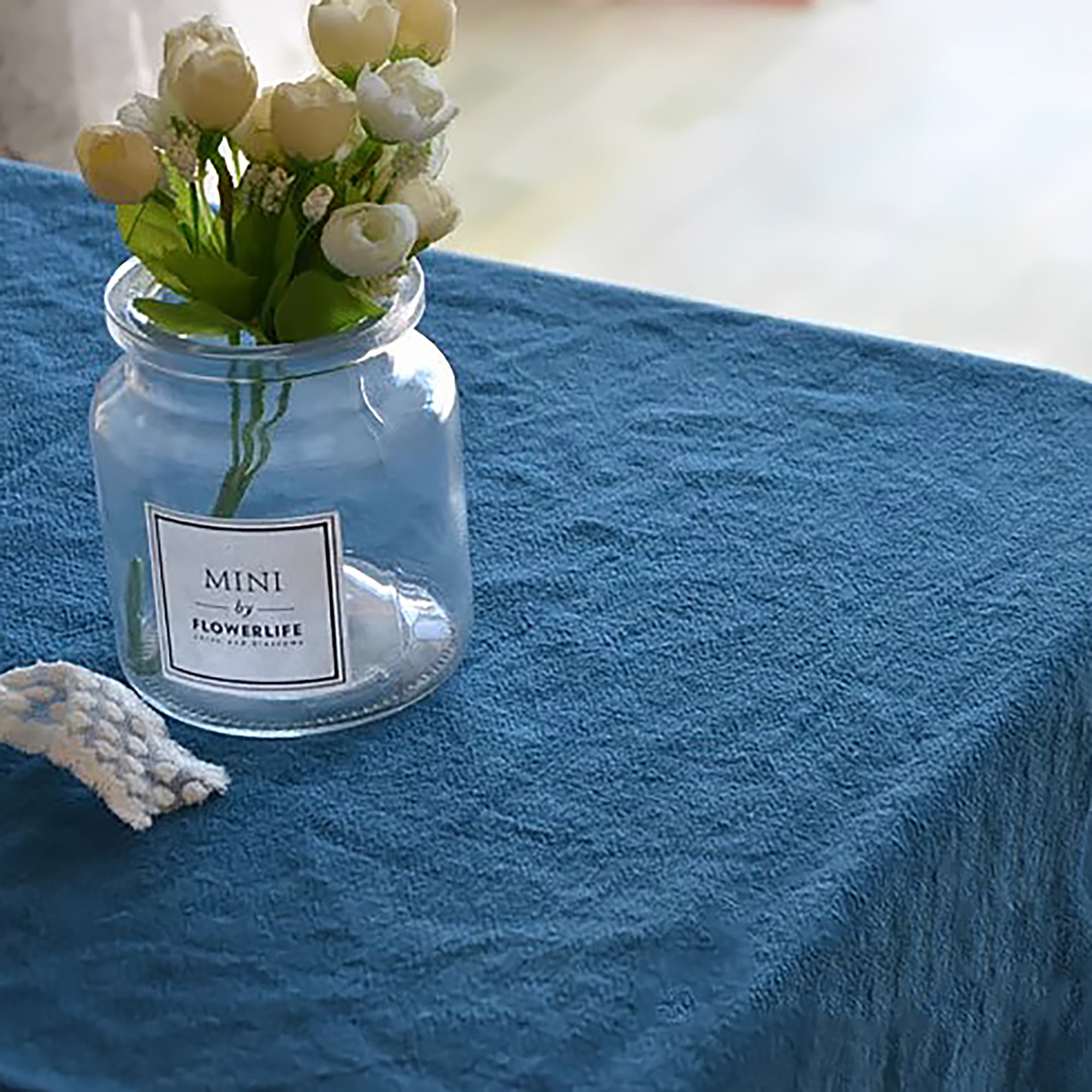 Nappe en lin lavé style vintage japonais
