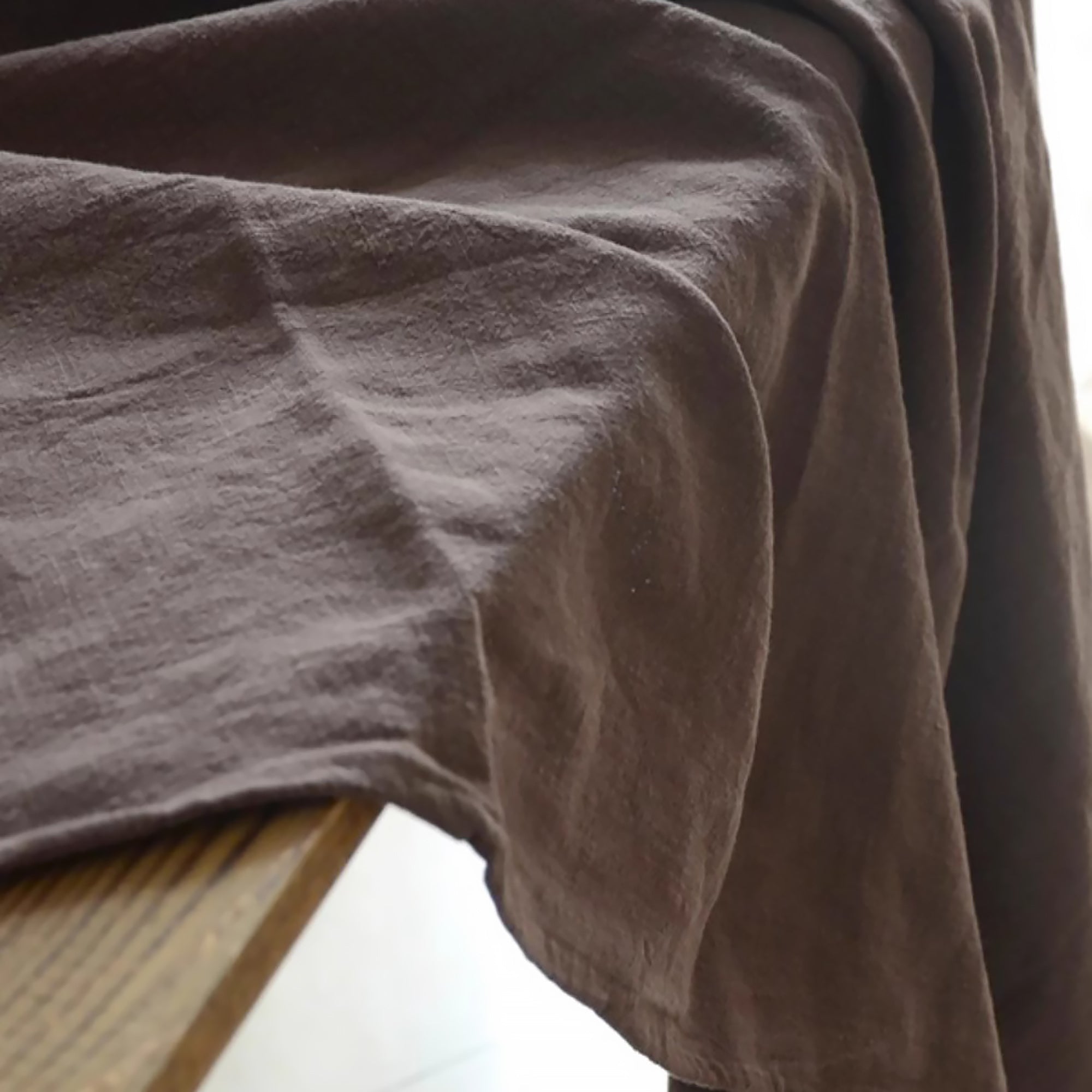 Tischdecke aus gewaschenem Leinen im japanischen Vintage-Stil