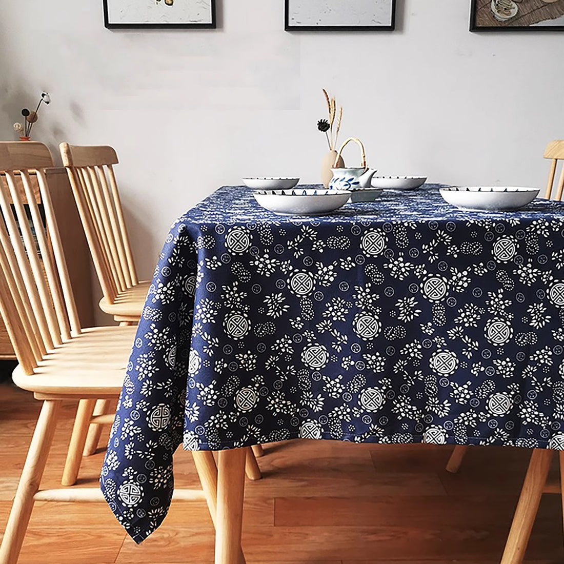 Nappe en lin et coton artisanal