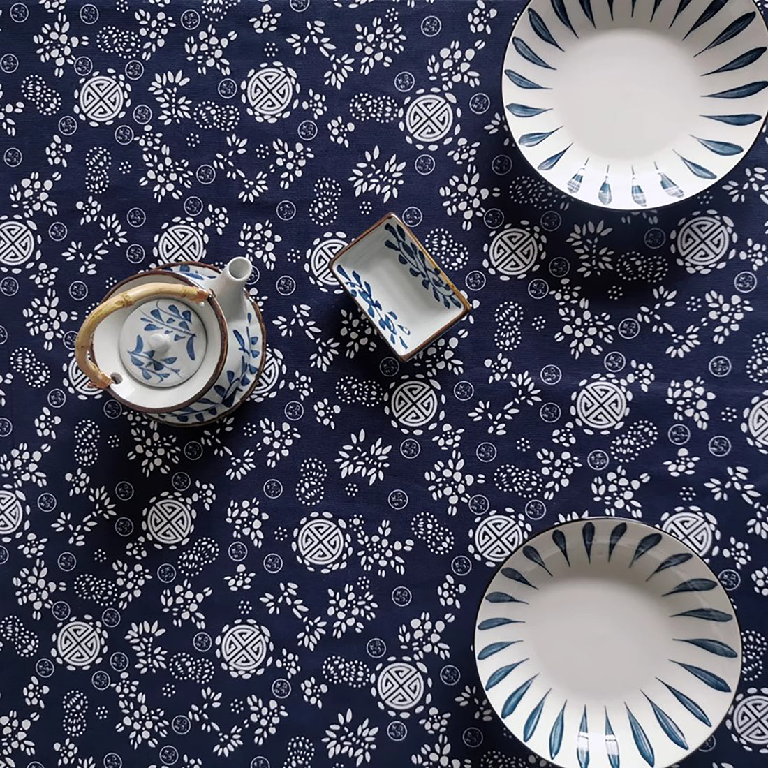 Nappe en lin et coton artisanal