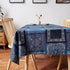 Nappe artisanale en coton et lin avec Motifs bleus ethniques chinois
