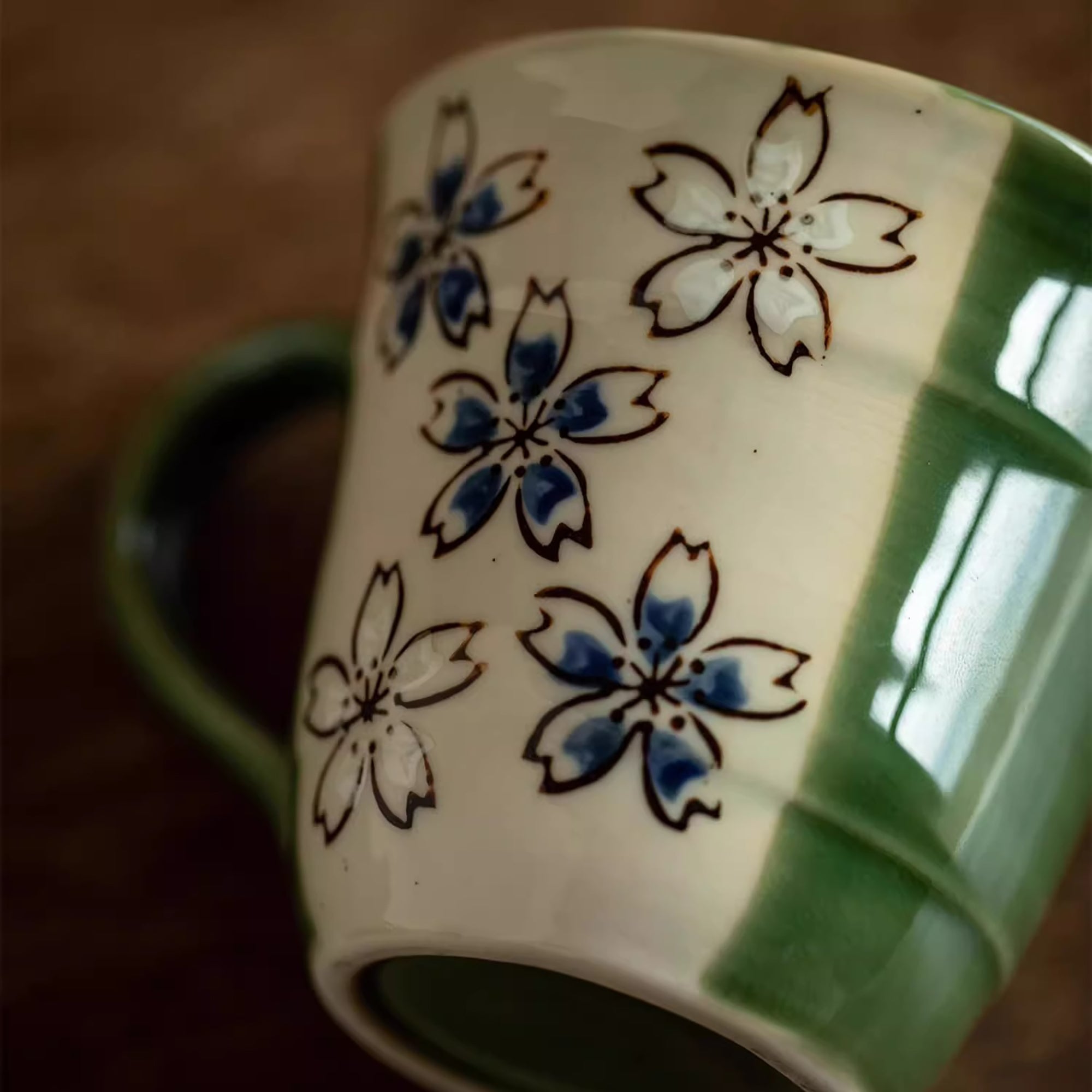 Mug en céramique Mino-yaki 