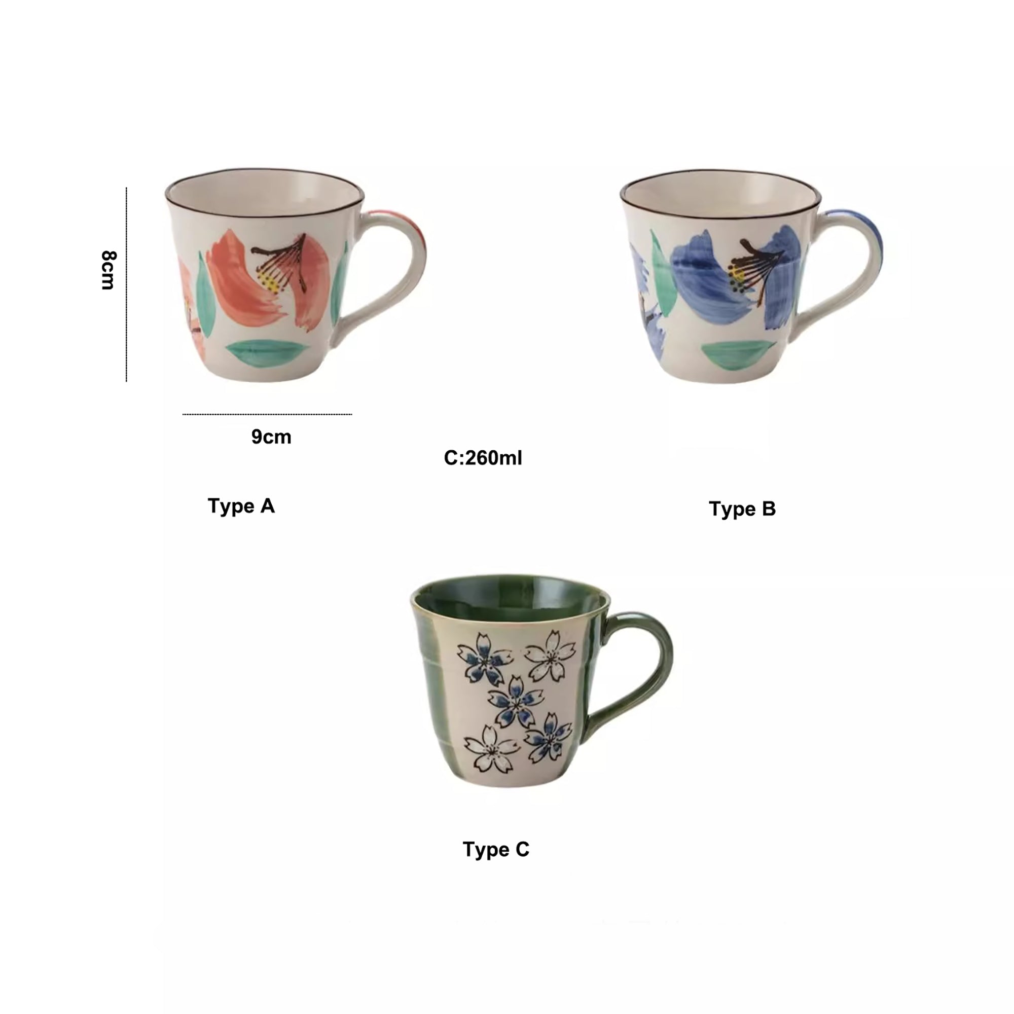 Mug en céramique Mino-yaki 