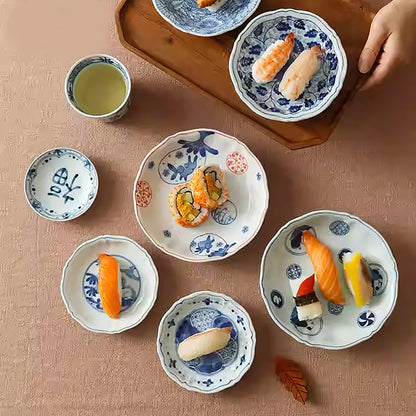 Assiette ronde à motifs floraux Rintrindo