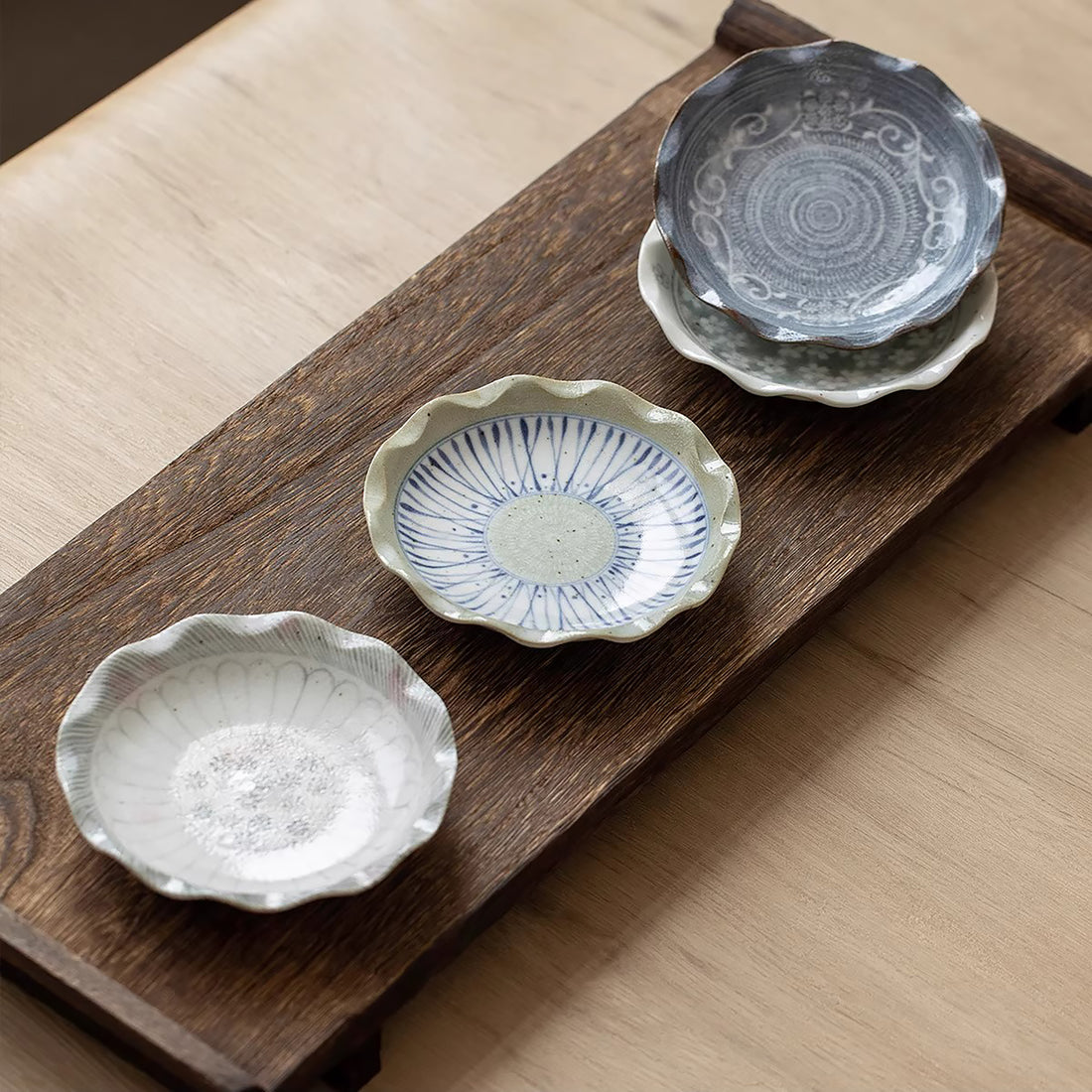 Petite assiette vintage en grès Minoyak