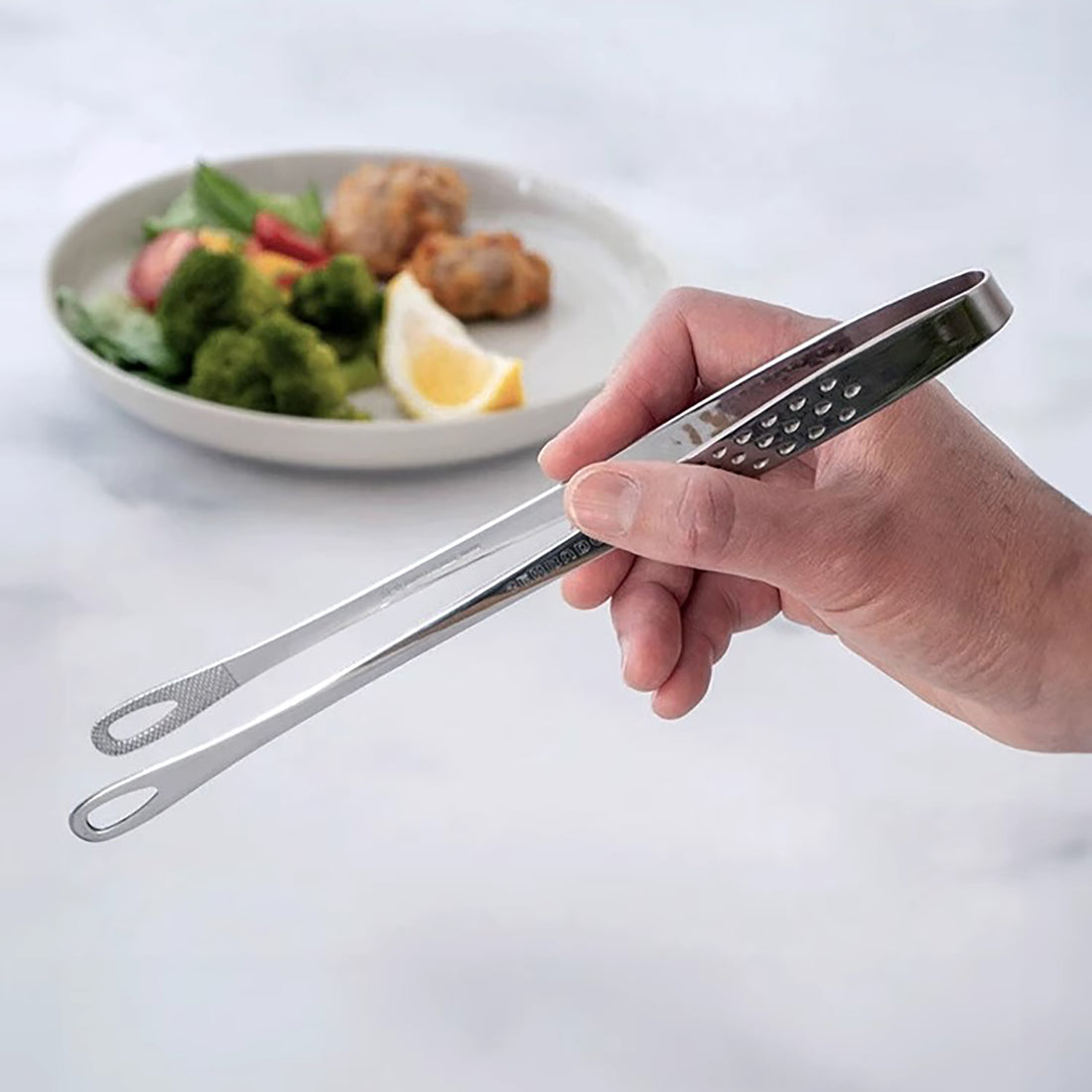Pince alimentaire fine en inox Shimoyama