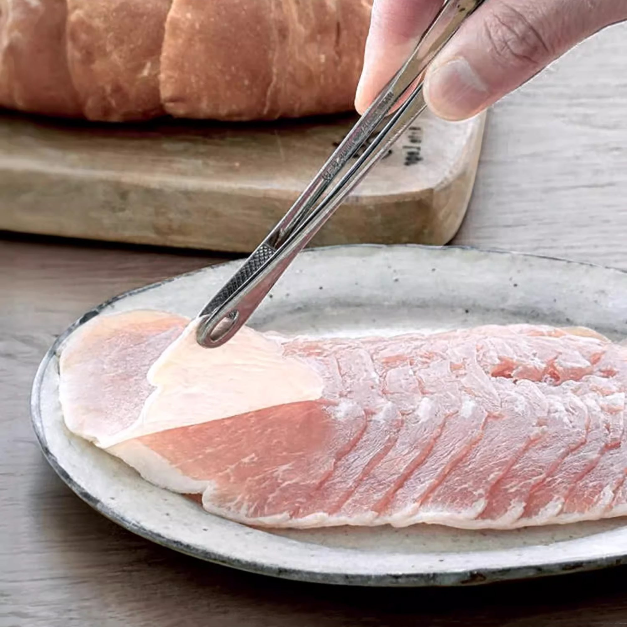 Pince alimentaire fine en inox Shimoyama 