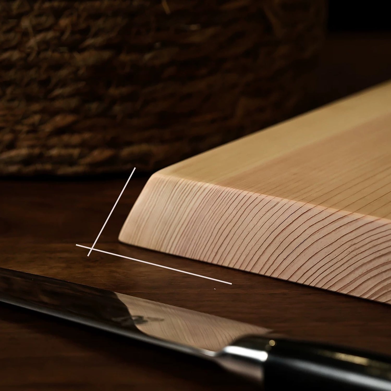 Planche à découper en bois Hinoki massif