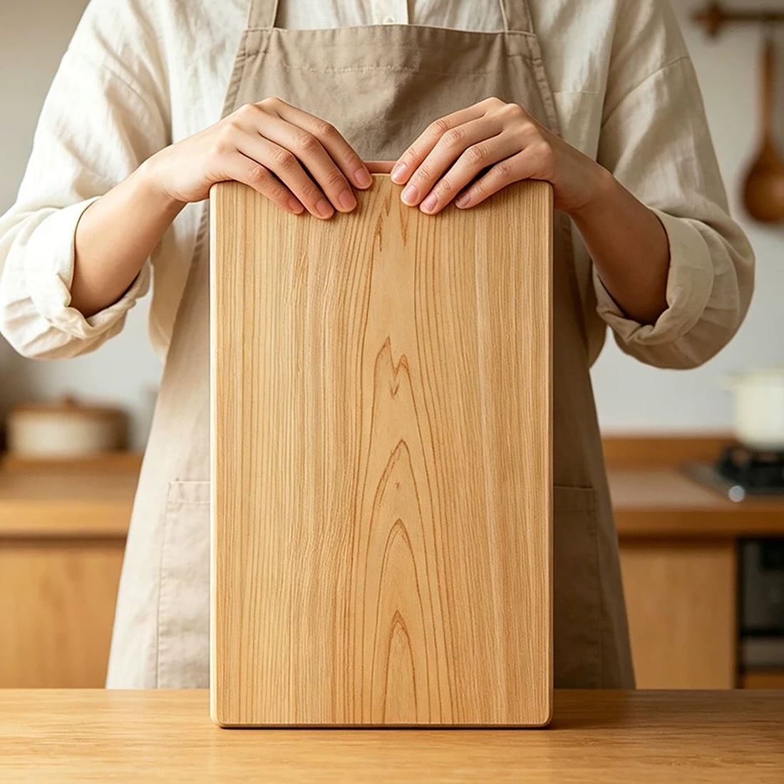 Planche à découper en bois Hinoki massif