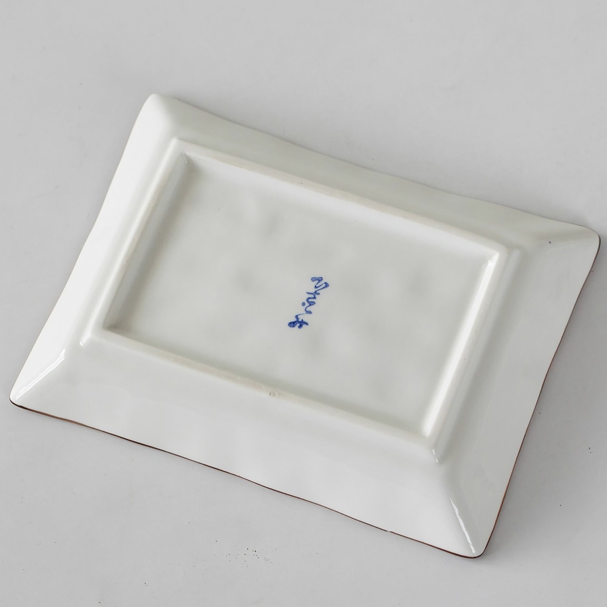 Assiette rectangulaire en céramique Minoyaki