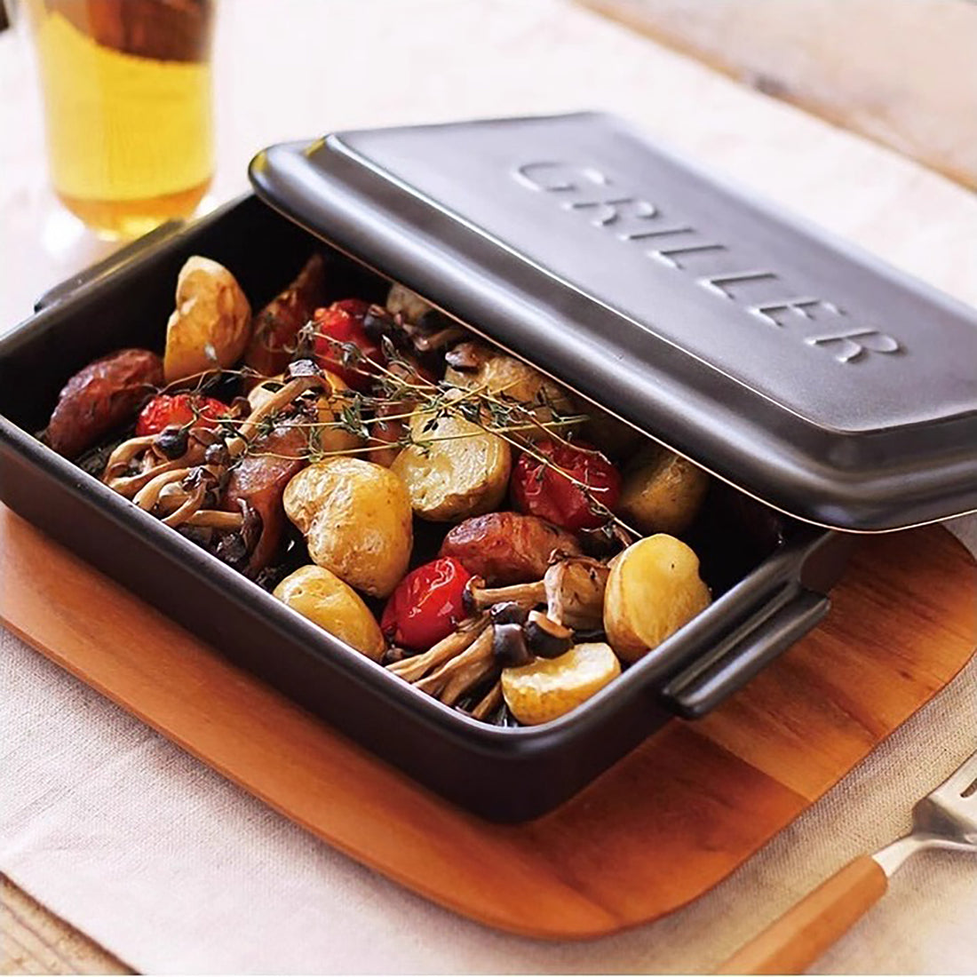 Plat au four en céramique avec couvercle Meister Hand