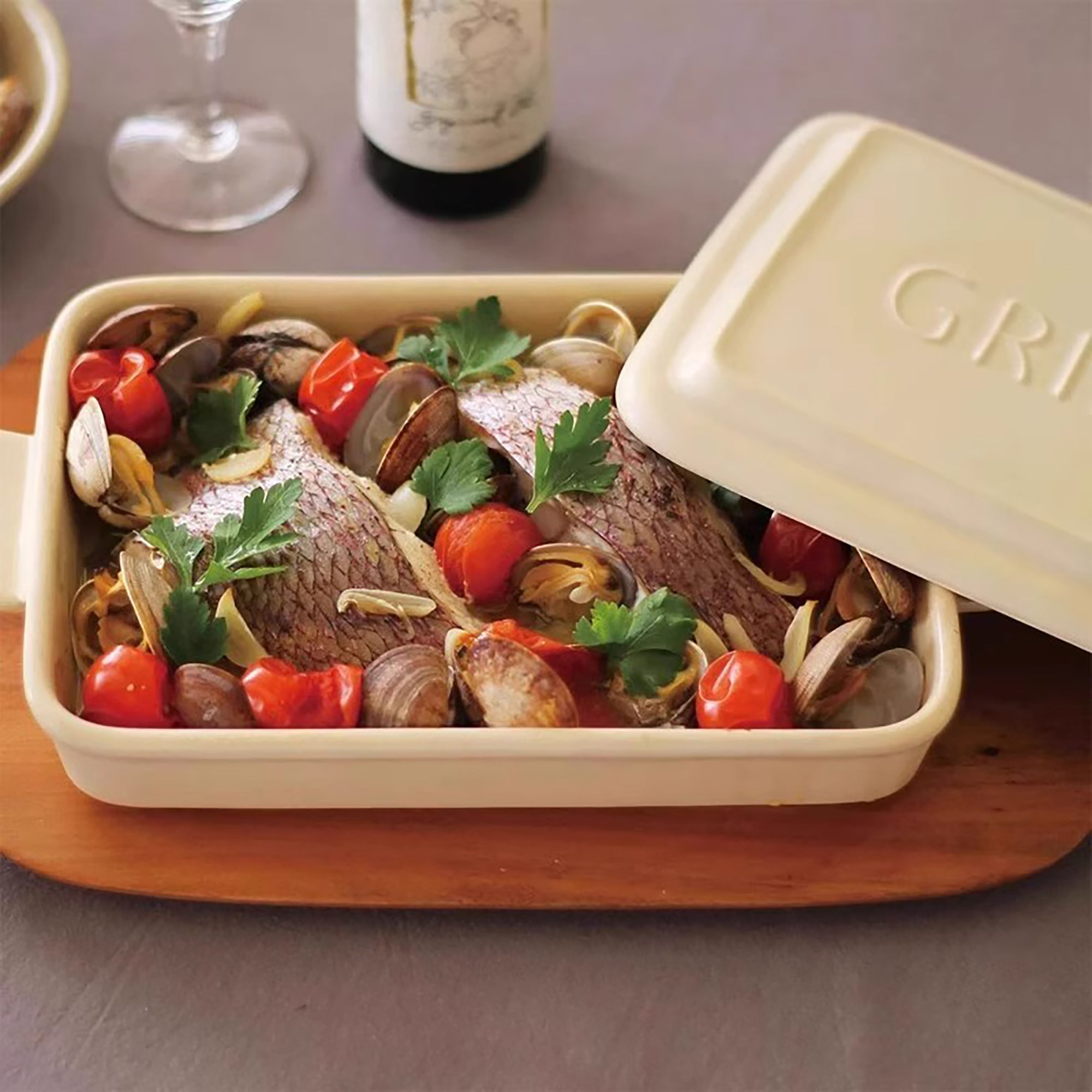 Plat au four en céramique avec couvercle Meister Hand