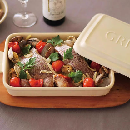 Plat au four en céramique avec couvercle Meister Hand