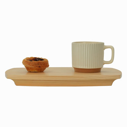 Plateau en bois Hinoki à bord relevé