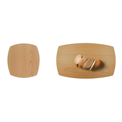 Plateau en bois Hinoki à bord relevé