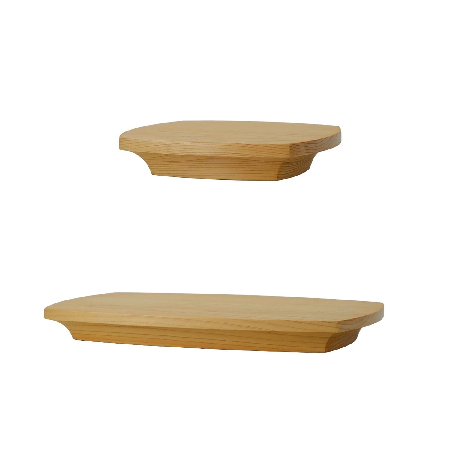 Plateau en bois Hinoki à bord relevé
