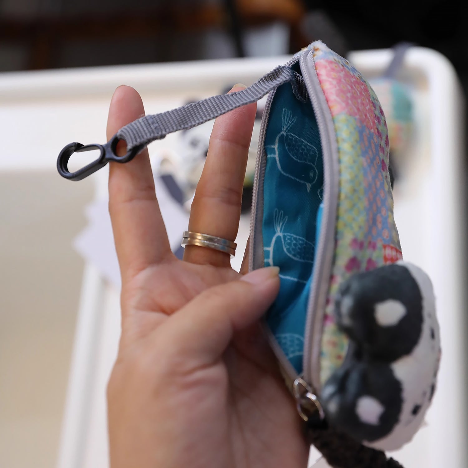 Pochette porte-clés en forme chat Kusuguru 