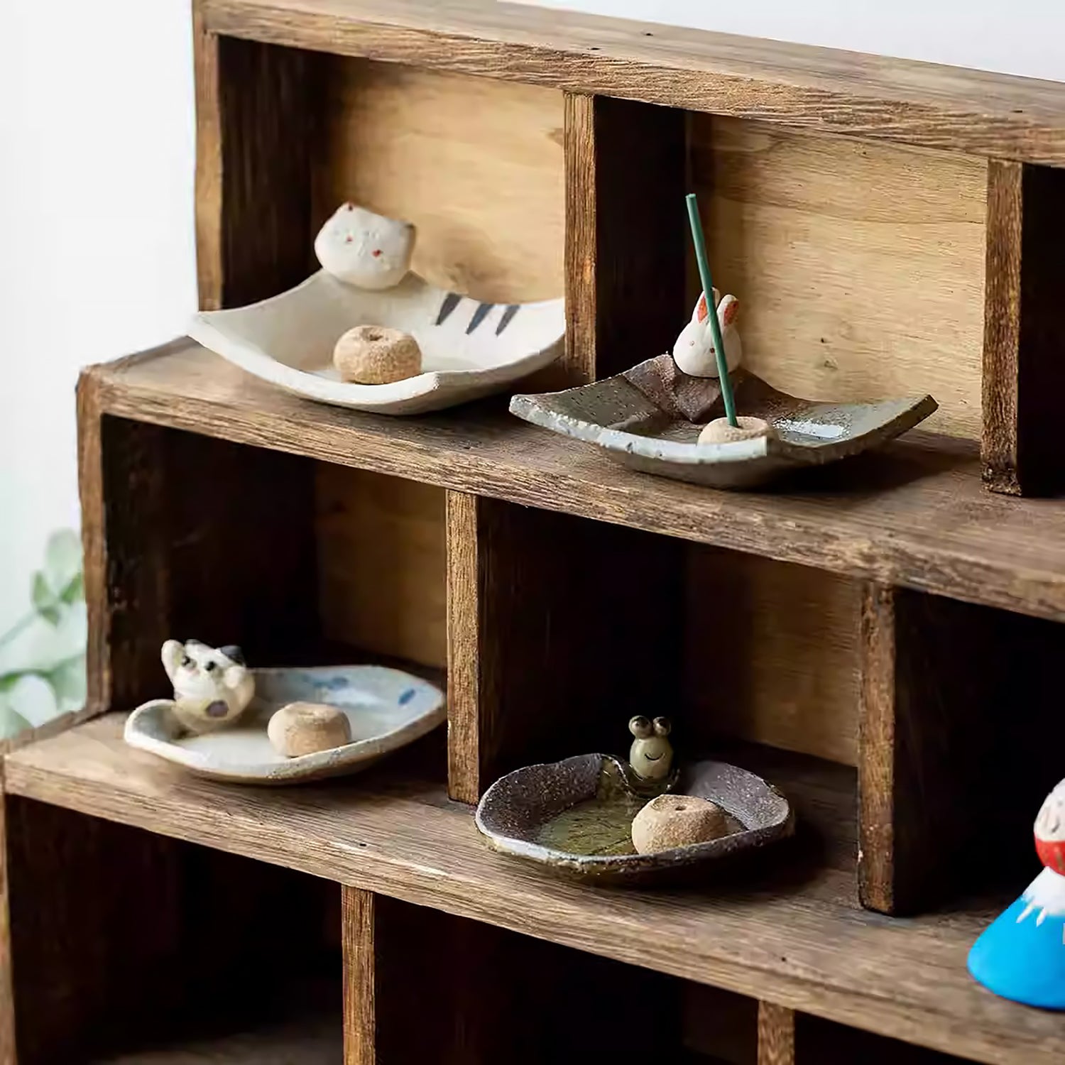 Porte-encens en céramique artisanale Setoyaki