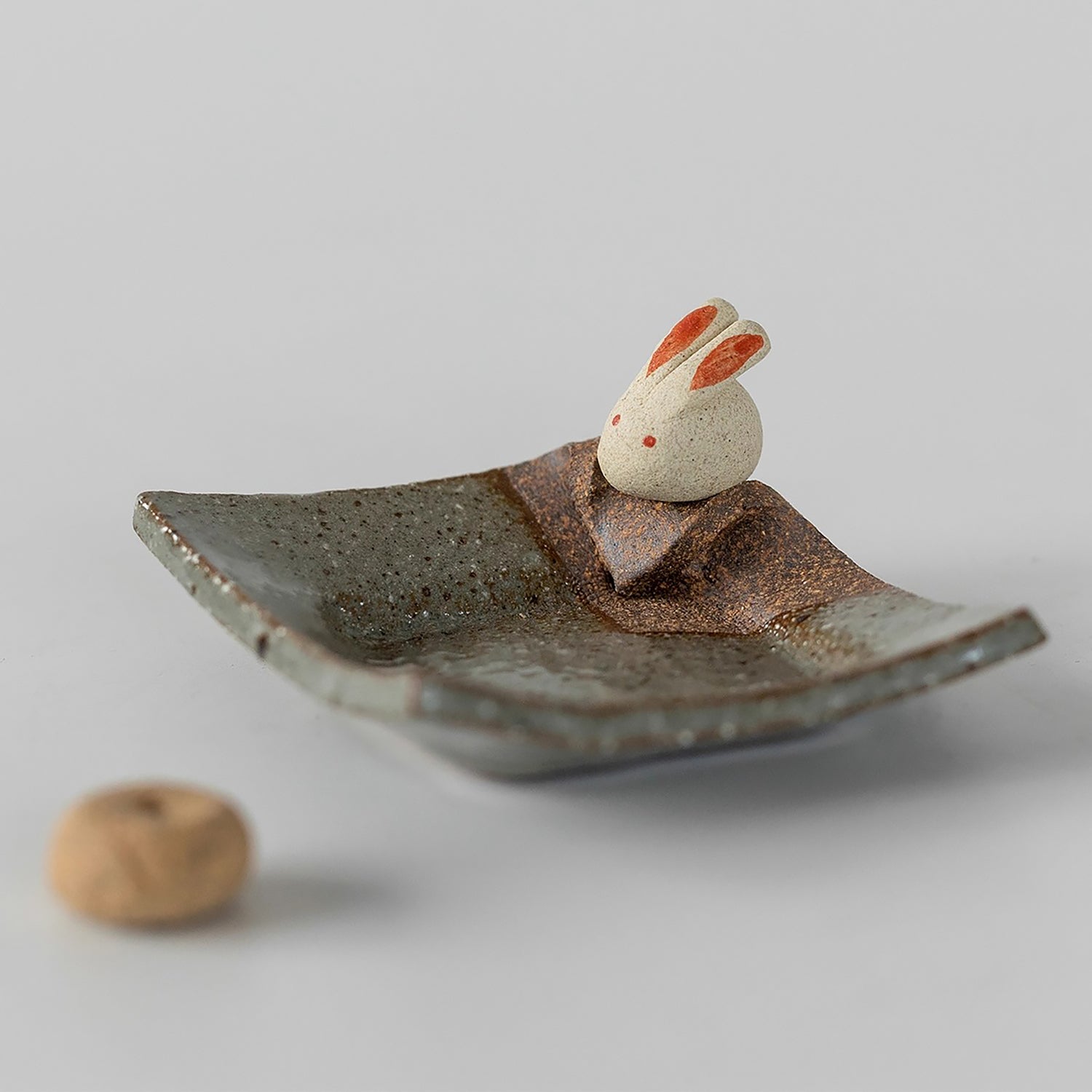 Porte-encens en céramique artisanale Setoyaki