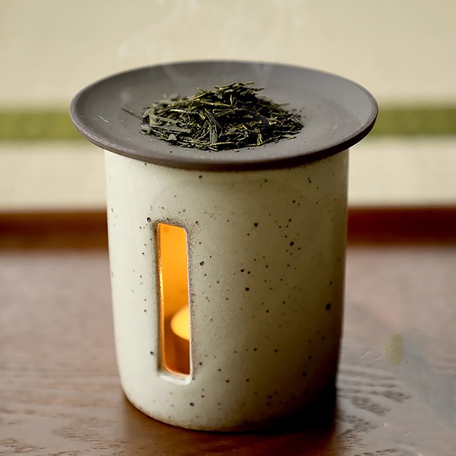 Réchaud à thé et aromathérapie en céramique SALIU