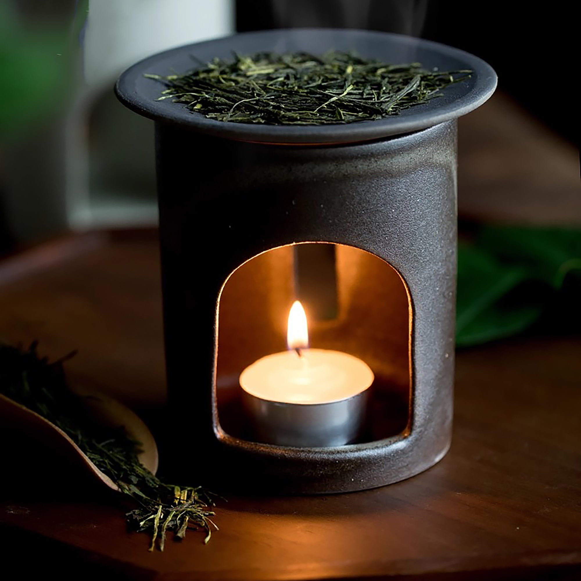 Réchaud à thé et aromathérapie en céramique SALIU
