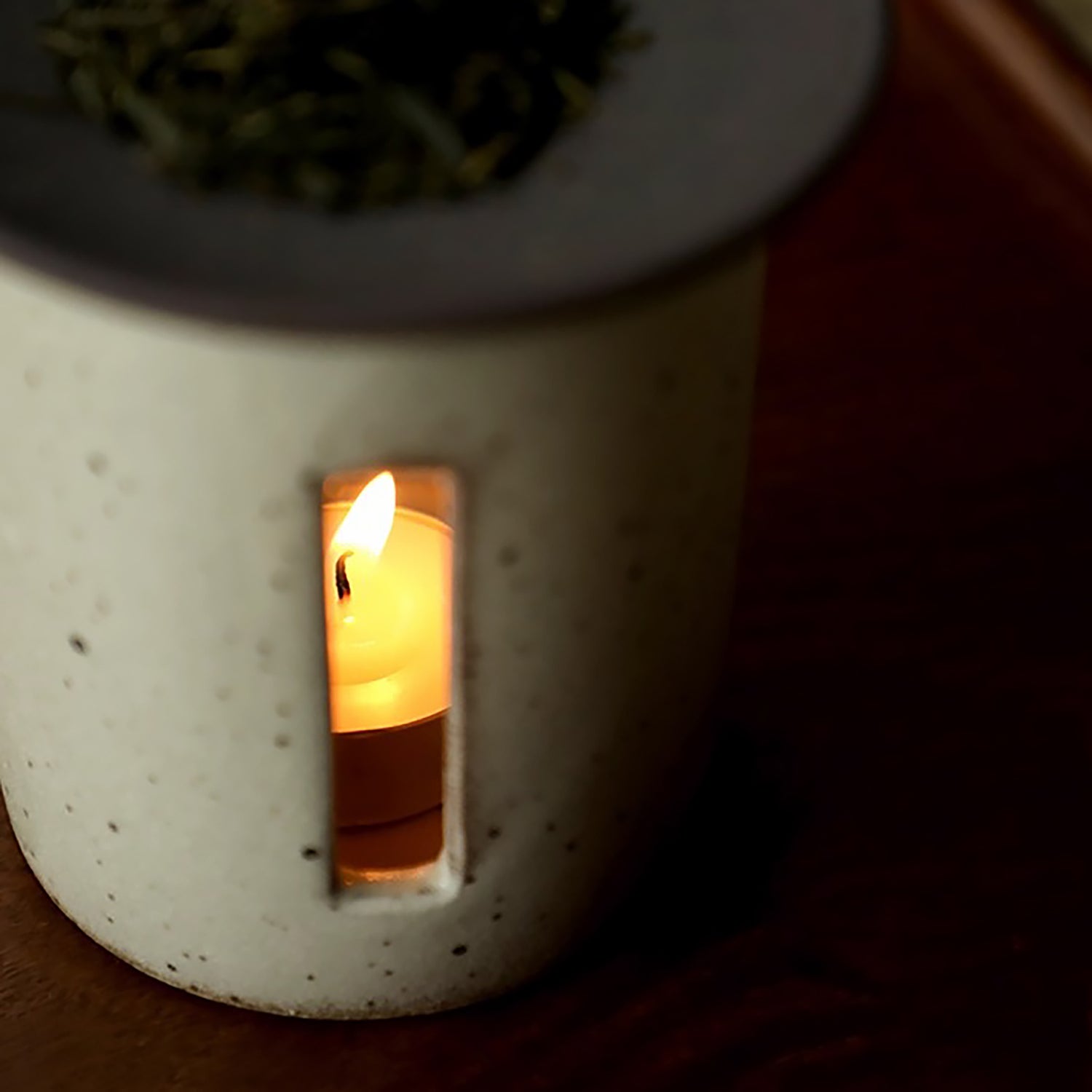 Réchaud à thé et aromathérapie en céramique SALIU