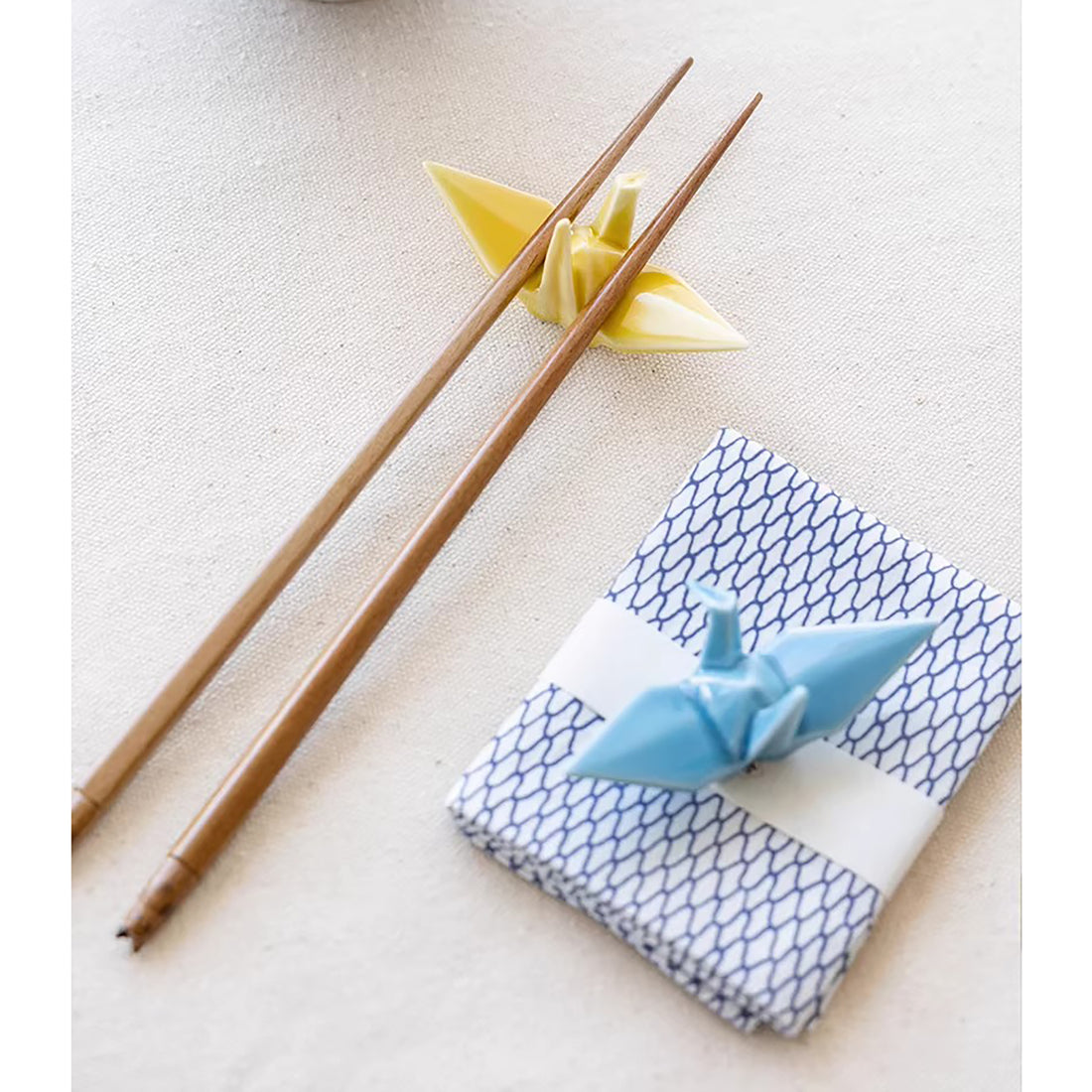 Repose-baguettes grue origami Arita six couleurs