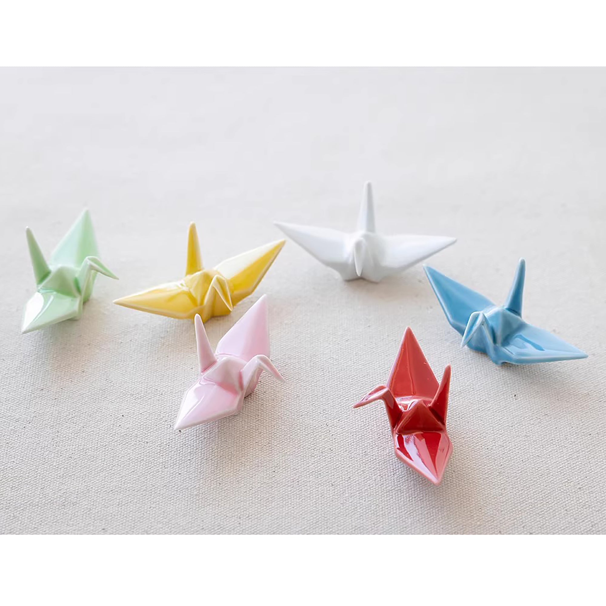 Repose-baguettes grue origami Arita six couleurs