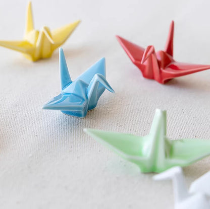 Repose-baguettes grue origami Arita six couleurs